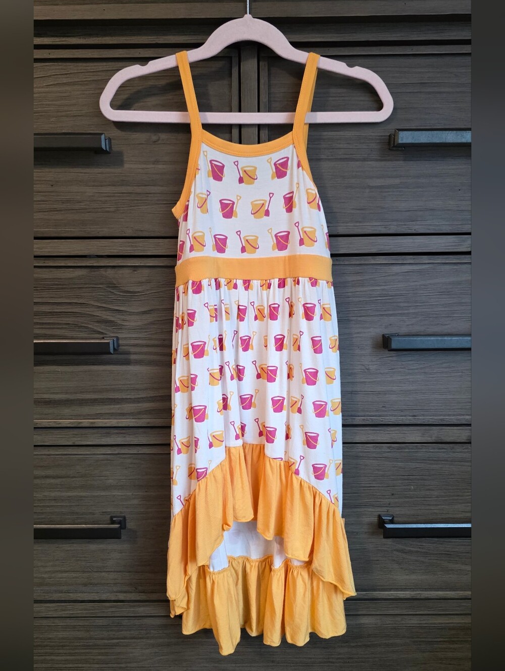 Kickee Pants Girls OG Natural Shovel & Pail High-Low Bamboo Dress Size 2t NWT
